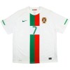 Portugal Ronaldo 7 2010 Fotbollströjor Borta Retro