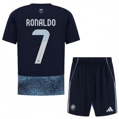 Al Nassr Ronaldo 7 Fotbollströjor Borta 2025-26 - Barn Al Nassr Ronaldo 7 Fotbollströjor Borta 2025-26 - Barn