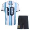 Argentina Messi 10 Fotbollströjor Hemma VM 2026 - Barn