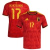 Belgien De Ketelaere 17 Fotbollströjor Hemma VM 2026