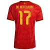 Belgien De Ketelaere 17 Fotbollströjor Hemma VM 2026