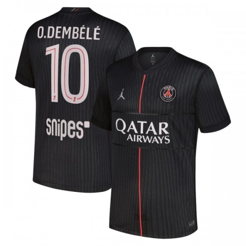 Paris Saint-Germain O. Dembele 10 Fotbollströjor Fjärde Jordan 2025-26 Paris Saint-Germain O. Dembele 10 Fotbollströjor Fjärde Jordan 2025-26