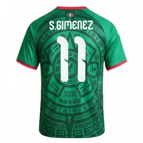 Mexiko S.Gimenez 11 Fotbollströjor Hemma VM 2026 Mexiko S.Gimenez 11 Fotbollströjor Hemma VM 2026
