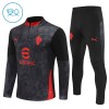 AC Milan Quarter Zip Träningströja-set 2025-26 Svart - Barn AC Milan Quarter Zip Träningströja-set 2025-26 Svart - Barn
