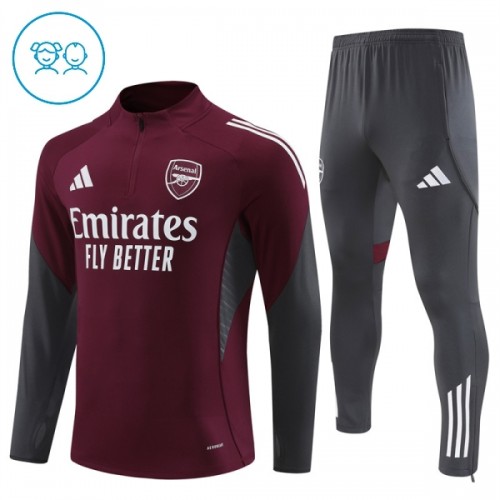 Arsenal Quarter Zip Träningströja-set 2025-26 Röd - Barn Arsenal Quarter Zip Träningströja-set 2025-26 Röd - Barn