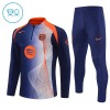 FC Barcelona Quarter Zip Träningströja-set 2025-26 Blå - Barn
