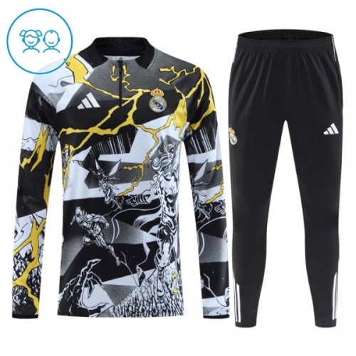 Real Madrid Marvel Quarter Zip Träningströja-set 2026-27 Svart - Barn Real Madrid Marvel Quarter Zip Träningströja-set 2026-27 Svart - Barn
