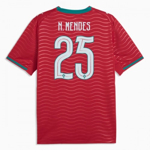 Portugal Nuno Mendes 25 Fotbollströjor Hemma VM 2026 Portugal Nuno Mendes 25 Fotbollströjor Hemma VM 2026