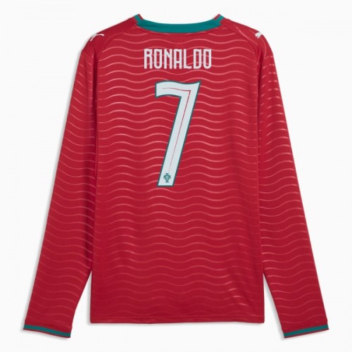 Portugal Ronaldo 7 Fotbollströjor Hemma VM 2026 Långärmad Portugal Ronaldo 7 Fotbollströjor Hemma VM 2026 Långärmad