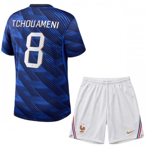 Frankrike Tchouameni 8 Fotbollströjor Hemma VM 2026 - Barn Frankrike Tchouameni 8 Fotbollströjor Hemma VM 2026 - Barn