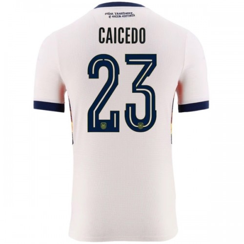 Ecuador Caicedo 23 Fotbollströjor Tredje VM 2026 Ecuador Caicedo 23 Fotbollströjor Tredje VM 2026