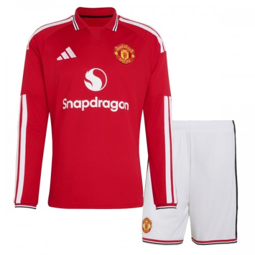 Manchester United Fotbollströjor Hemma 2026-27 Långärmad - Barn Manchester United Fotbollströjor Hemma 2026-27 Långärmad - Barn