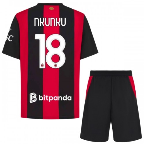 AC Milan Nkunku 18 Fotbollströjor Hemma 2026-27 - Barn AC Milan Nkunku 18 Fotbollströjor Hemma 2026-27 - Barn