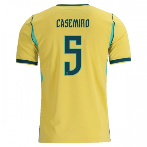 Brasilien Casemiro 5 Fotbollströjor Hemma VM 2026 Brasilien Casemiro 5 Fotbollströjor Hemma VM 2026