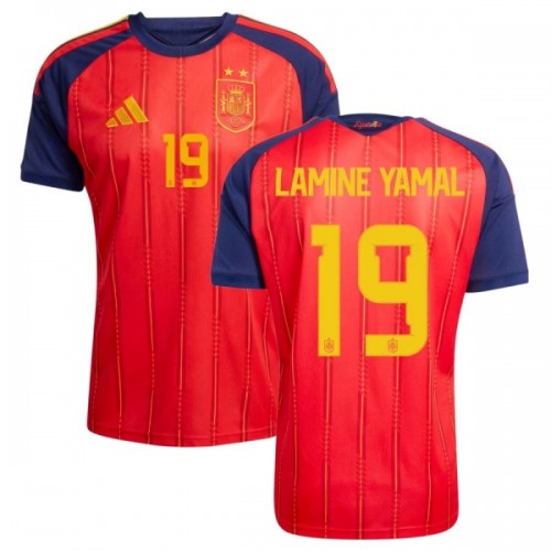 Spanien 2 Stars Lamine Yamal 19 Fotbollströjor Hemma VM 2026 Spanien 2 Stars Lamine Yamal 19 Fotbollströjor Hemma VM 2026