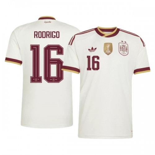 Spanien 2 Stars Rodrigo 16 Fotbollströjor Borta VM 2026 Spanien 2 Stars Rodrigo 16 Fotbollströjor Borta VM 2026