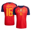 Spanien 2 Stars Rodrigo 16 Fotbollströjor Hemma VM 2026 Spanien 2 Stars Rodrigo 16 Fotbollströjor Hemma VM 2026