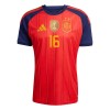 Spanien 2 Stars Rodrigo 16 Fotbollströjor Hemma VM 2026 - Barn