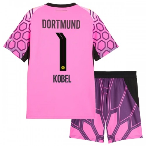 Borussia Dortmund Kobel 1 Fotbollströjor Borta Målvakt 2026-27 Rosa - Barn Borussia Dortmund Kobel 1 Fotbollströjor Borta Målvakt 2026-27 Rosa - Barn