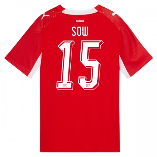 Schweiz Djibril Sow 15 Fotbollströjor Hemma VM 2026 Schweiz Djibril Sow 15 Fotbollströjor Hemma VM 2026