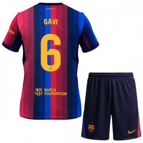 FC Barcelona Gavi 6 Fotbollströjor Hemma 2026-27 - Barn FC Barcelona Gavi 6 Fotbollströjor Hemma 2026-27 - Barn