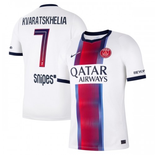 Paris Saint-Germain Kvaratskhelia 7 Fotbollströjor Borta 2026-27 Paris Saint-Germain Kvaratskhelia 7 Fotbollströjor Borta 2026-27