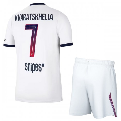 Paris Saint-Germain Kvaratskhelia 7 Fotbollströjor Borta 2026-27 - Barn Paris Saint-Germain Kvaratskhelia 7 Fotbollströjor Borta 2026-27 - Barn