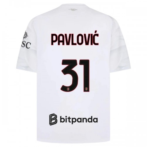 AC Milan Pavlovic 31 Fotbollströjor Borta 2026-27 AC Milan Pavlovic 31 Fotbollströjor Borta 2026-27