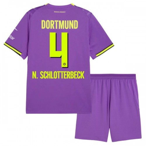 Borussia Dortmund N. Schlotterbeck 4 Fotbollströjor Tredje 2026-27 - Barn Borussia Dortmund N. Schlotterbeck 4 Fotbollströjor Tredje 2026-27 - Barn