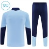 Ajax Quarter Zip Träningströja-set 2026-27 Blå - Barn