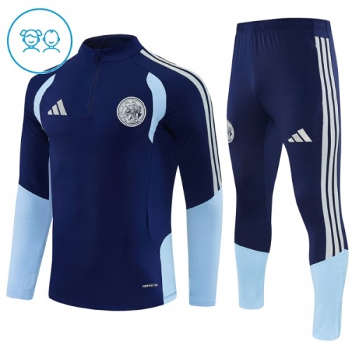 Ajax Quarter Zip Träningströja-set 2026-27 Blå - Barn Ajax Quarter Zip Träningströja-set 2026-27 Blå - Barn