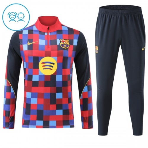 Barcelona Quarter Zip Träningströja-set 2026-27 Röd - Barn Barcelona Quarter Zip Träningströja-set 2026-27 Röd - Barn