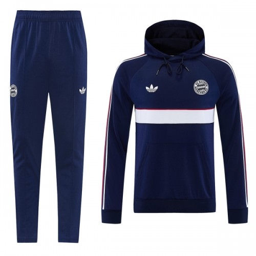 Bayern München Hoodie Navy Version Träningströja-set 2026-27 Bayern München Hoodie Navy Version Träningströja-set 2026-27