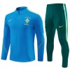 Brasilien Quarter Zip Träningströja-set 2026-27 Blå