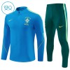 Brasilien Quarter Zip Träningströja-set 2026-27 Blå - Barn Brasilien Quarter Zip Träningströja-set 2026-27 Blå - Barn