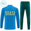 Brasilien Quarter Zip Träningströja-set 2026-27 Blå - Barn