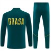 Brasilien Quarter Zip Träningströja-set 2026-27 Grön