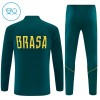 Brasilien Quarter Zip Träningströja-set 2026-27 Grön - Barn