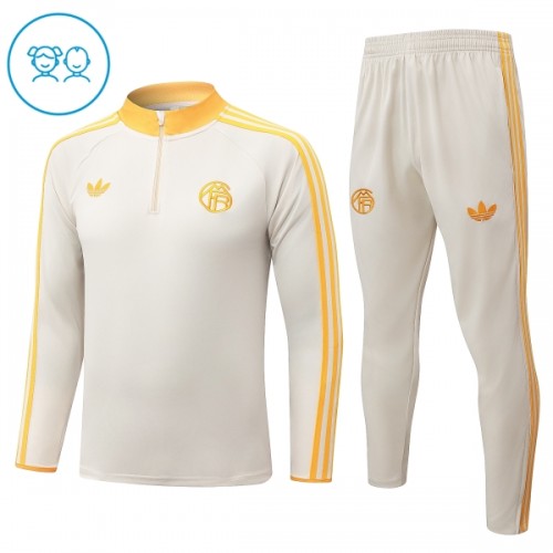 FC Bayern München Quarter Zip Träningströja-set 2026-27 Vit - Barn FC Bayern München Quarter Zip Träningströja-set 2026-27 Vit - Barn