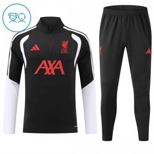 Liverpool Quarter Zip Träningströja-set 2026-27 Svart - Barn Liverpool Quarter Zip Träningströja-set 2026-27 Svart - Barn