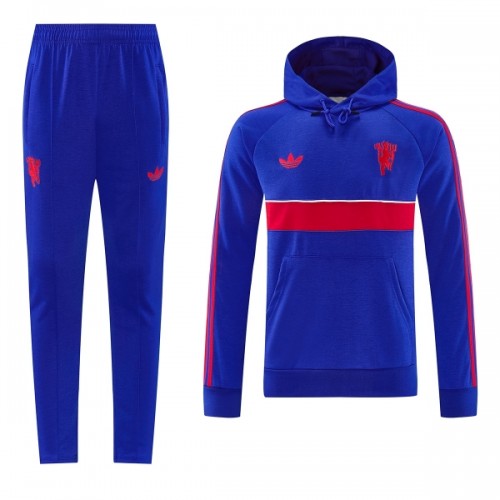Manchester United Hoodie Träningströja-set 2026-27 Blå Manchester United Hoodie Träningströja-set 2026-27 Blå