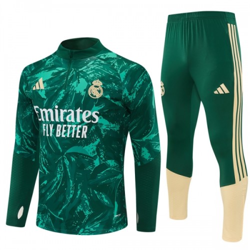 Real Madrid Quarter Zip Träningströja-set 2026-27 Grön Real Madrid Quarter Zip Träningströja-set 2026-27 Grön