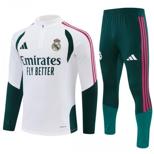 Real Madrid Quarter Zip Träningströja-set 2026-27 Vit Real Madrid Quarter Zip Träningströja-set 2026-27 Vit