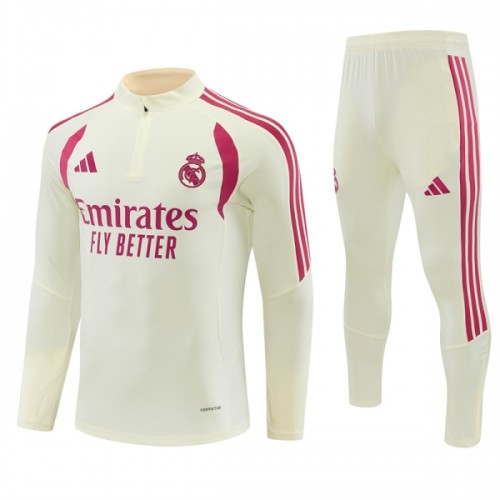 Real Madrid Quarter Zip Träningströja-set 2026-27 Vit Real Madrid Quarter Zip Träningströja-set 2026-27 Vit