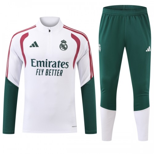 Real Madrid Quarter Zip Träningströja-set 2026-27 Vit Real Madrid Quarter Zip Träningströja-set 2026-27 Vit