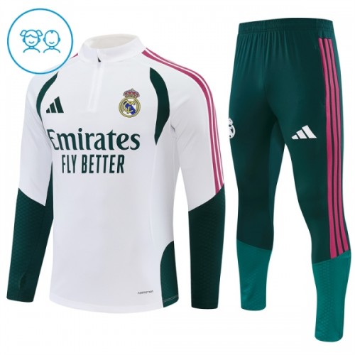 Real Madrid Quarter Zip Träningströja-set 2026-27 Vit - Barn Real Madrid Quarter Zip Träningströja-set 2026-27 Vit - Barn