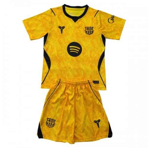 FC Barcelona Fotbollströjor Borta Målvakt 2026-27 Gul - Barn FC Barcelona Fotbollströjor Borta Målvakt 2026-27 Gul - Barn