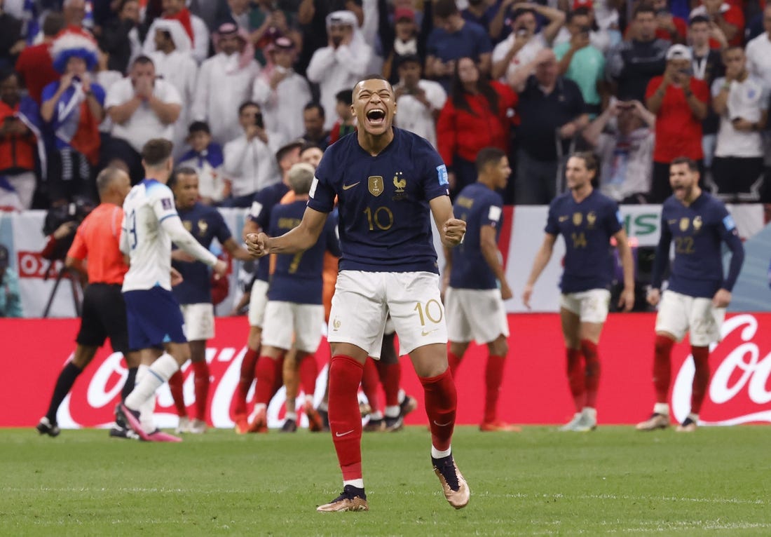 Frankrike 2-0 Marocko, för att kämpa för VM-trofén mot Agentina